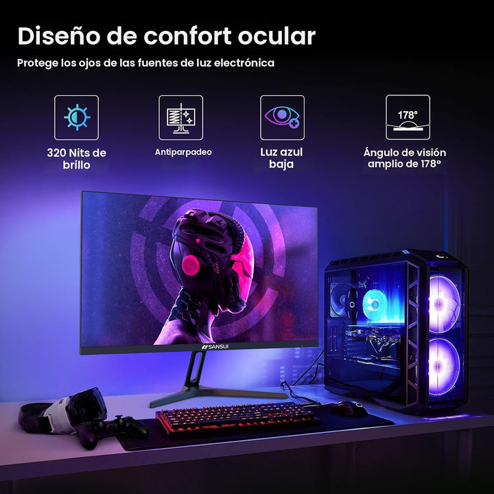 SANSUI Monitor de juegos IPS WQHD 2560 x 1440 de 27 pulgadas, 200Hz...