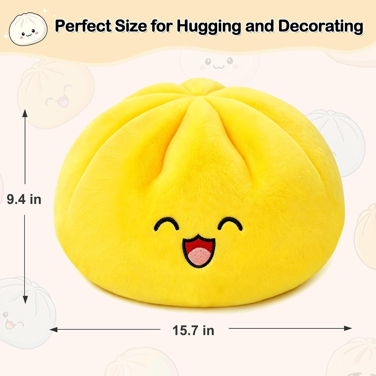 Almohada gigante de felpa de bola de masa hervida de 15.7 pulgadas