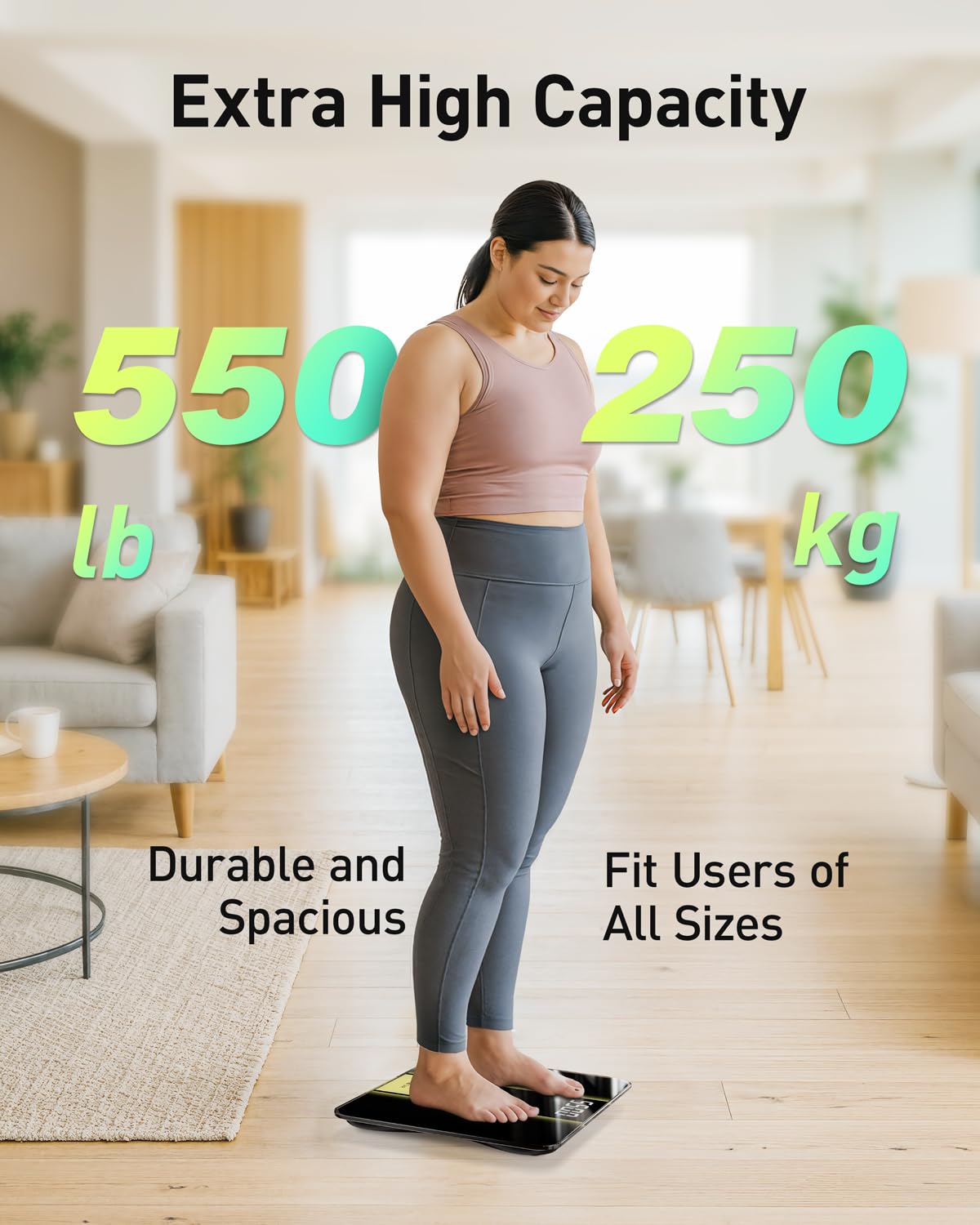 RunStar Escala de 14'' para peso corporal 550 lb, Extra Ancha, Números Grandes