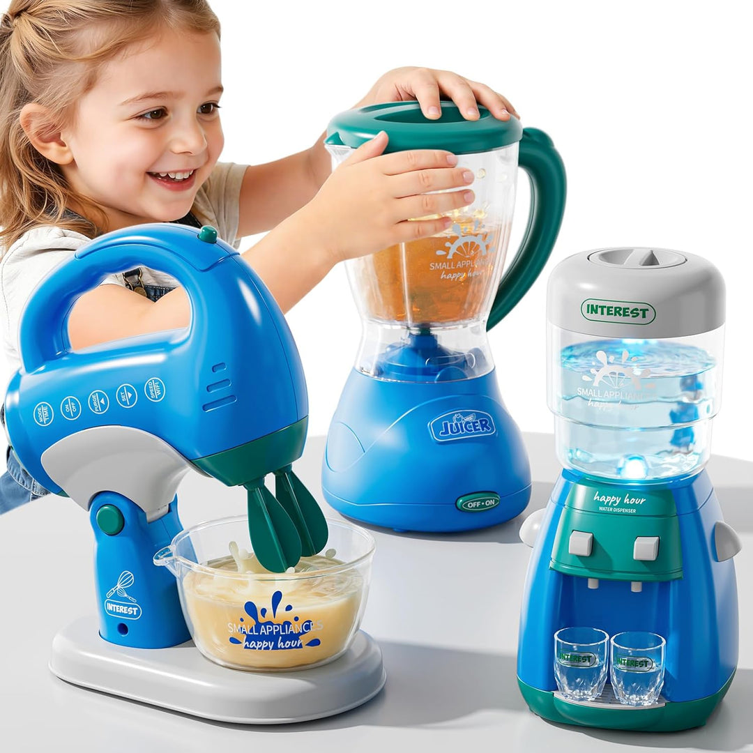 PEADUCK Juego de electrodomésticos de cocina 3 en 1 para niños, jug...
