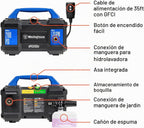 Westinghouse ePX3100v - Lavadora a presión eléctrica, 2100 PSI máximo, 1.76 GPM máximo, asa de transporte incorporada, cañón de espuma desmontable, varita de acero profesional, juego de 3 boquillas