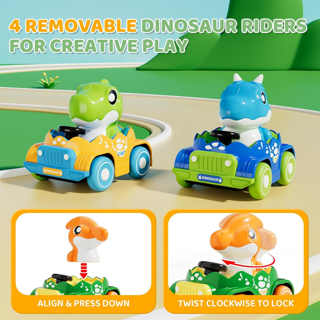 ALASOU 10 juguetes de dinosaurio para niños de 1 año con tapete de...