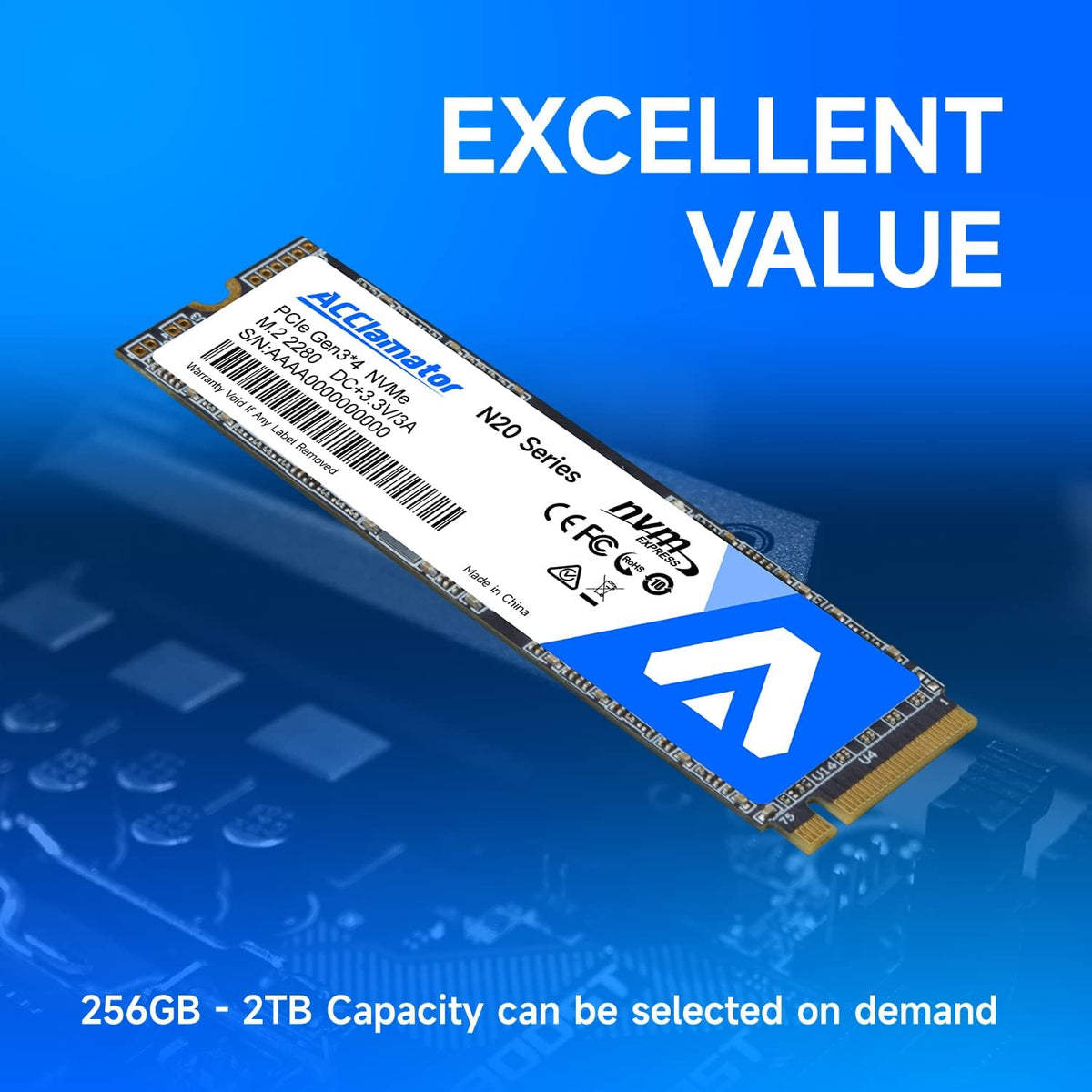 Acclamator Unidad interna de estado sólido SSD NVMe M.2 2280 PCIe G...