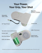 Belkin Stage PowerGrip - Empuñadura magnética de carga inalámbrica para