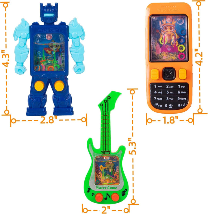 Juego de agua de mano de 36 piezas de diseño mixto, juguetes de man...