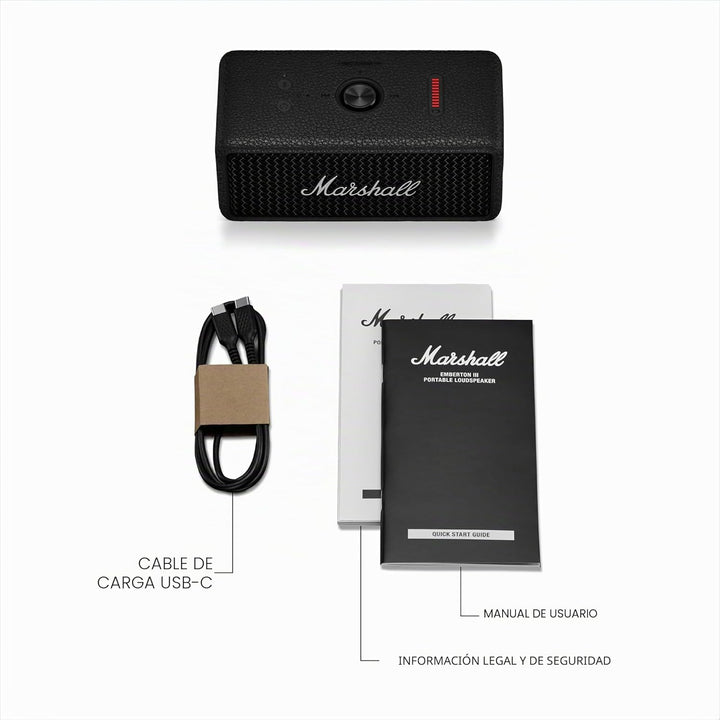 Altavoz Bluetooth portátil Marshall Emberton III - Diseño resistent...