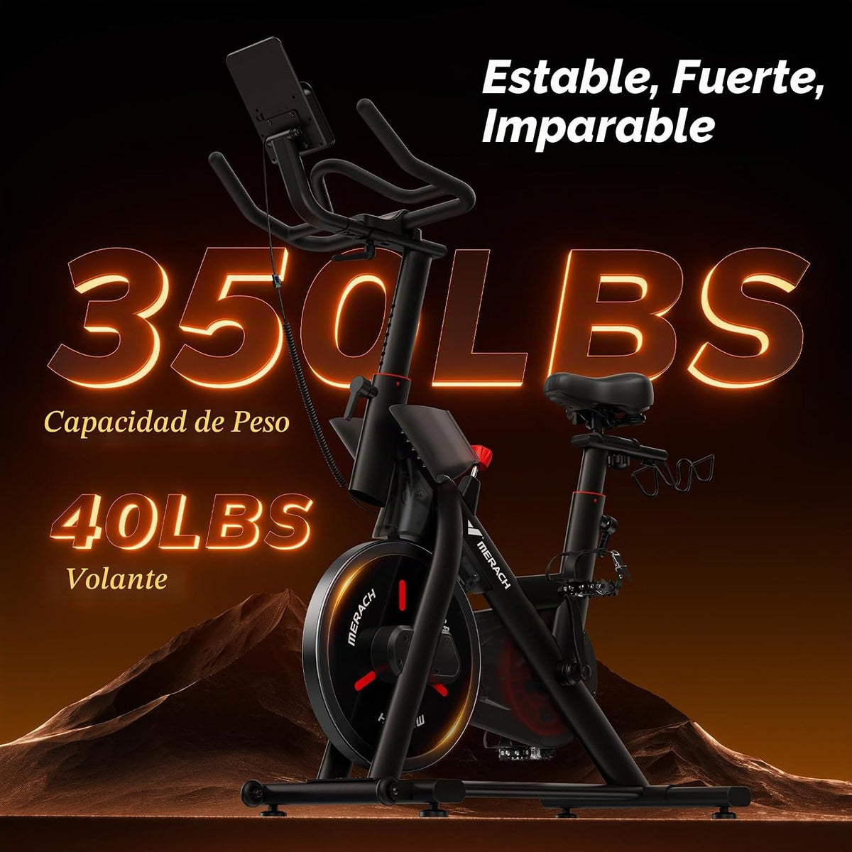 Merach Bicicleta de ejercicio magnética para gimnasio en casa, bajo ruido