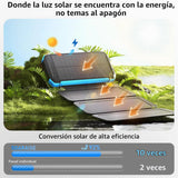 Nymzixt Banco de energía solar de 20000 mAh, cargador portátil inte...