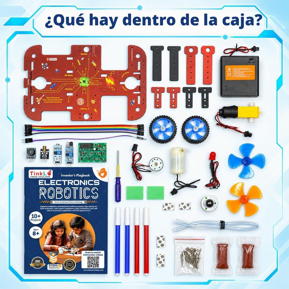 Butterfly EduFields Kit de Robótica y Electrónica STEM 10 en 1 para niños Ages 8-12