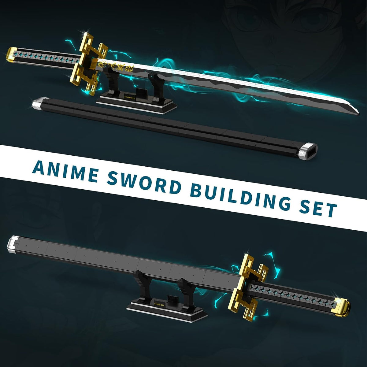 Juego de construcción de espada de anime Demon de 39 pulgadas para adultos