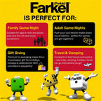 Farkel Juego de dados clásicos para fiestas, juego de dados con licencia oficial de Farkle, 36 dados, 6 tazas, hojas de puntuación y lata de almacenamiento, juego de dados de viaje para noche de juego familiar | 2+ jugadores, a partir de 8 años