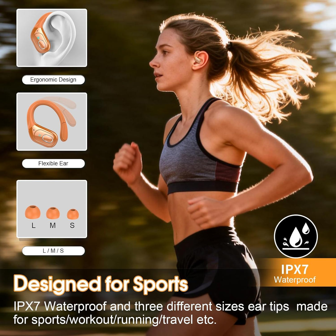 Auriculares inalámbricos 75 horas Bluetooth 5.4 para deportes, auri...