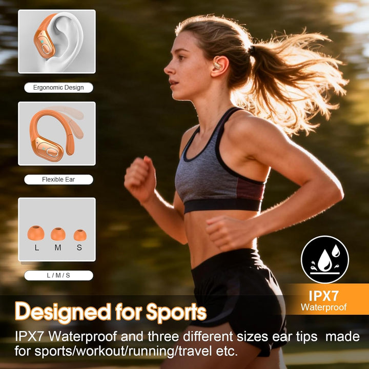 Auriculares inalámbricos 75 horas Bluetooth 5.4 para deportes, auri...