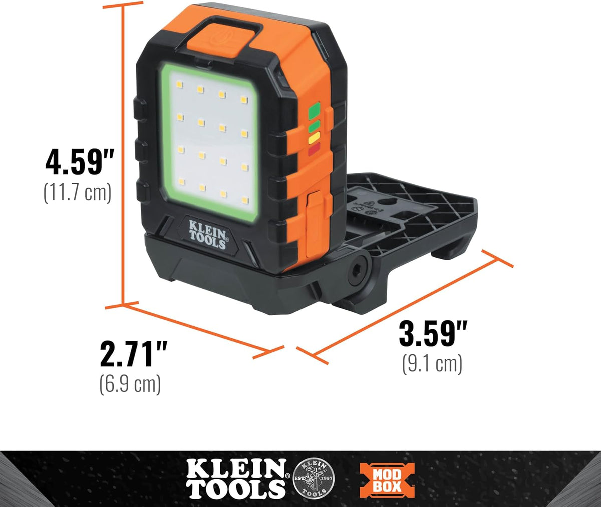 KLEIN TOOLS Luz de trabajo LED recargable 56416, 3 modos, compatible con