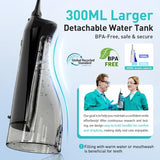 COSLUS Hilo Dental de Agua: Irrigador Oral Portátil Inalámbrico 300...