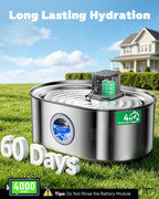 Fuente de Agua Inalámbrica para Perro Grande, Fuente de Agua para Mascotas con Batería