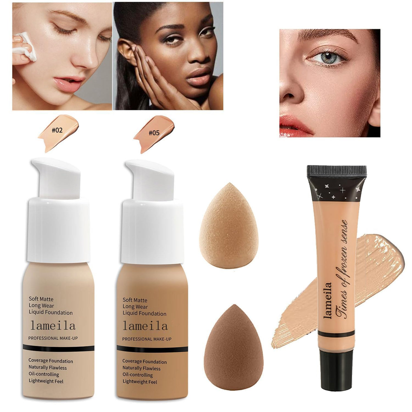 Kit completo de maquillaje todo en uno para mujeres, incluye paleta...