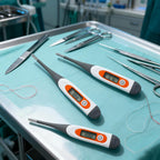 TrelaCo 10 piezas Termómetro para adultos Termómetro digital oral para fiebre Temperatura basal del cuerpo Lectura rápida Punta flexible para medición de temperatura en axila, rectal y boca (Gris)