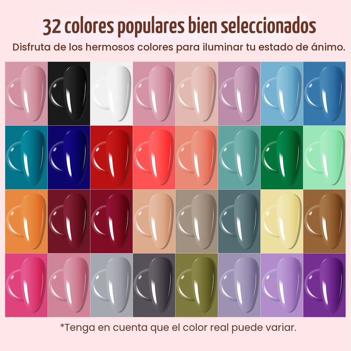 JODSONE - Kit de esmalte de uñas de gel con lámpara ultravioleta, 3...