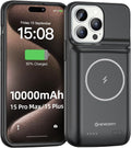 NEWDERY - Funda de batería para iPhone 15 Pro Max/iPhone 15 Plus, 10000mAh
