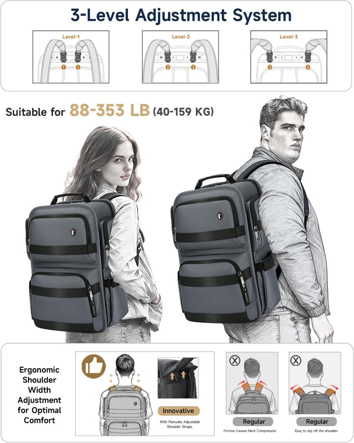RoyalAnt Mochila de trabajo para hombres, mochila para laptop de 17...