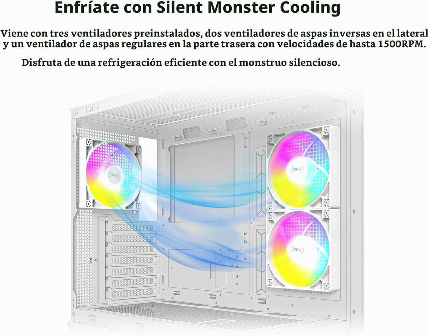 MONTECH XR-W, chasis para PC de torre media ATX para juegos, ventil...