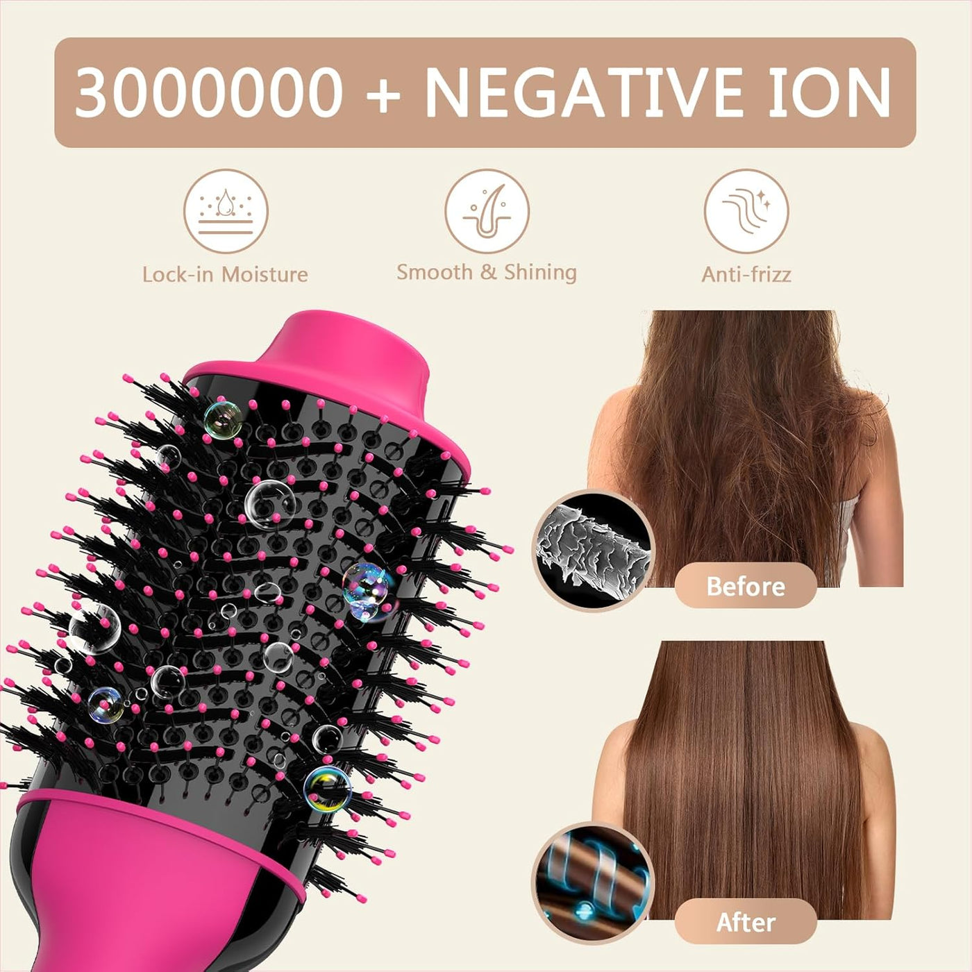 Cepillo secador de pelo, secador de pelo y cepillo en uno, secador...