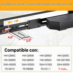 Soporte de TV para barra de sonido Samsung Soportes de TV para barra de sonido HW-Q990C/HW-Q990D/Q930C/HW-Q930B/HW-Q930D y más – Soporte ajustable en altura para montaje en barra de sonido Samsung, soportes de pared para altavoces WR y soporte remoto