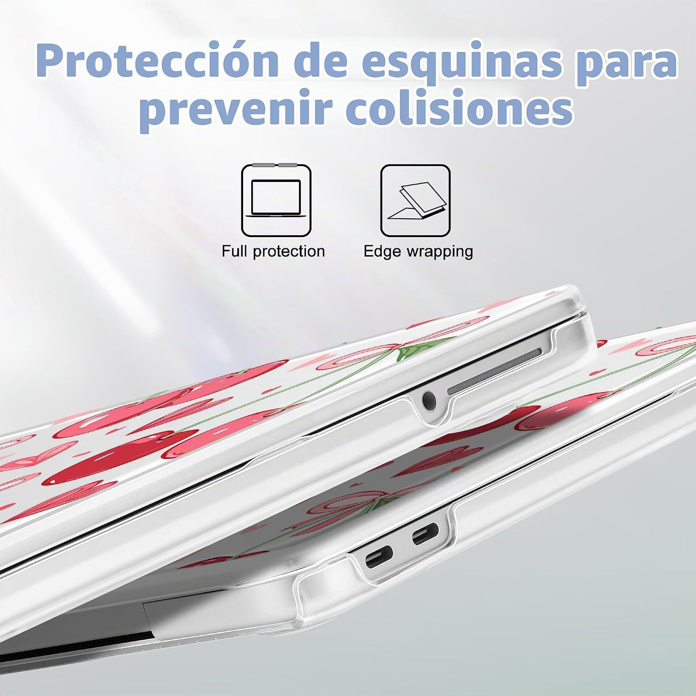 Lepeoac Funda rígida 4 en 1 para MacBook Neo 13 (A3404), cerezas y...