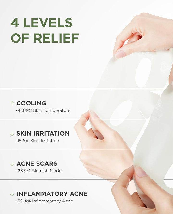 AROCELL - Máscara facial de hidrogel Cica PDRN, 4 hojas faciales co...