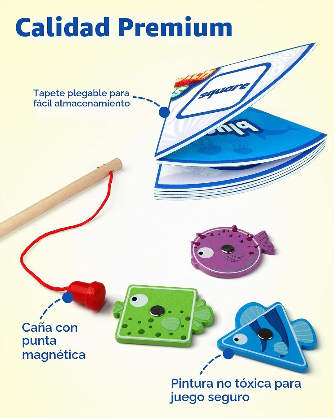 Coogam - Juguete Montessori para niños pequeños, juego de pesca mag...