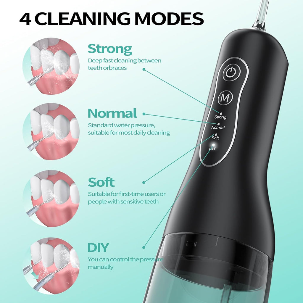 OasiSmile Flosser de agua inalámbrico L5, presión ajustable de bricolaje