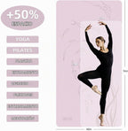 Esterilla de yoga extra ancha 76"x40"x10mm TPE antideslizante