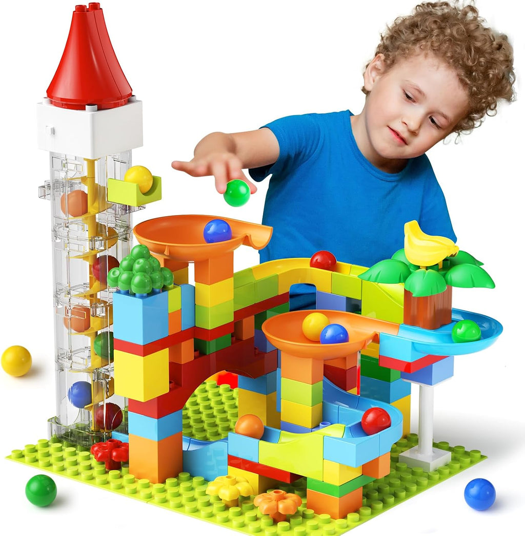 Juguete de Carrera de Mármol con Ascensor Motorizado, Kit de Laberinto de Mármol con Máquina de Movimiento Perpetuo, Juego Educativo de Construcción de Bloques de Construcción STEM, Entrenamiento de