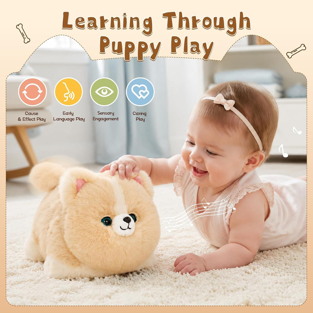 Corgi - Juguete de peluche, juguete sensorial interactivo
