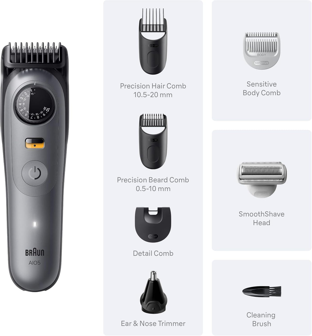 Braun Serie 5 todo en uno Kit de aseo para barba y cuerpo para homb...