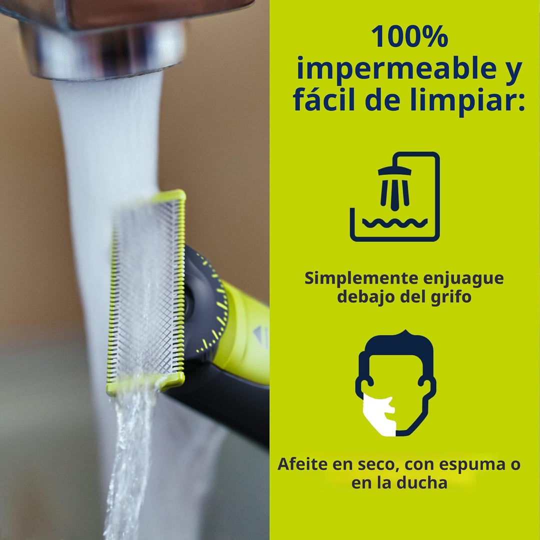 Philips Norelco OneBlade 360 Afeitadora y Cortadora Eléctrica Híbri...