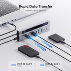 PULWTOP, BH-221D, hub USB 3.2, alimentado