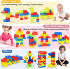 Bloques transparentes mega para niños pequeños de 1 a 3 bloques de