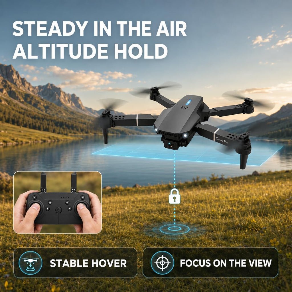 FPV Drone para cámara 1080P, mini cuadricóptero plegable, principiantes