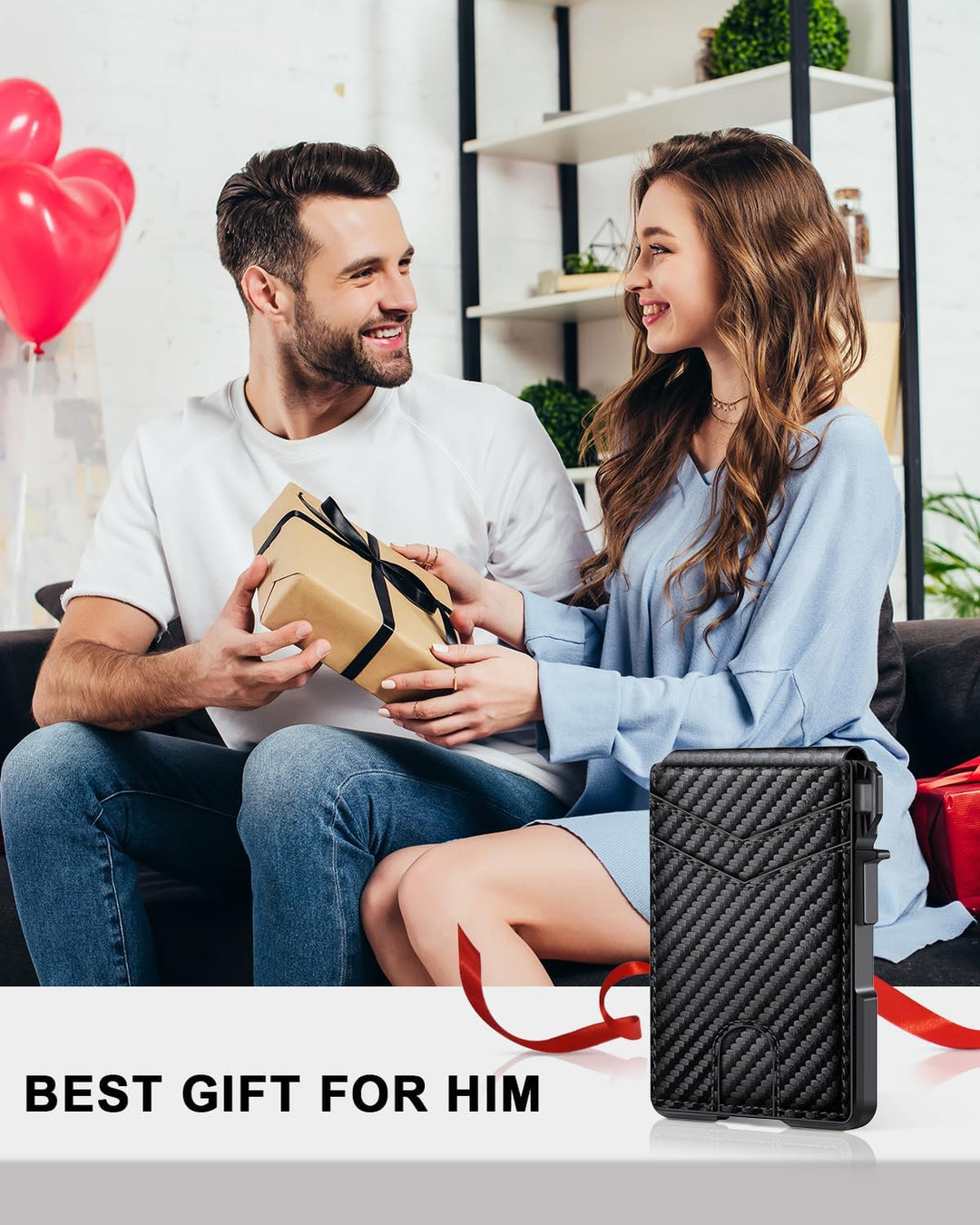 Cartera para hombres, cartera minimalista para hombres de 9-13 tarj...