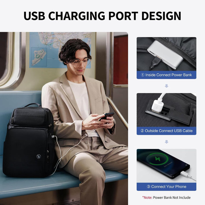 OIWAS Mochila con compartimento para laptop, mochila para laptop de...