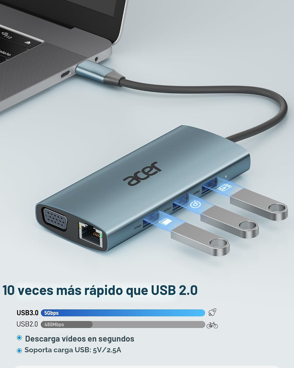 Acer, ODK390, hub USB 3.0