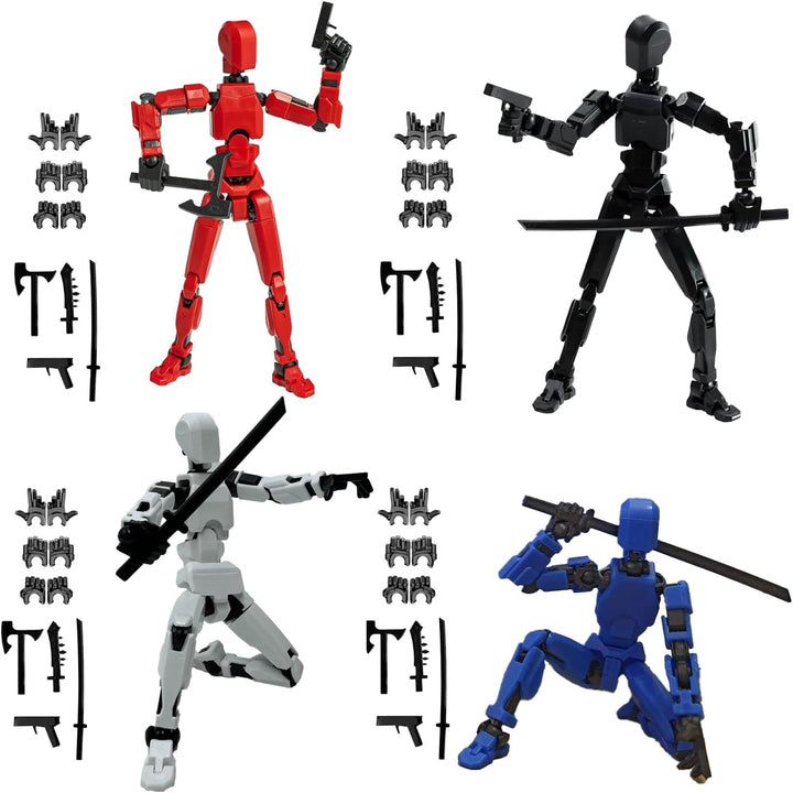 Juego de 4 figuras de acción Dummy13 (ensamblaje completado), figur...