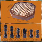 Juego de mesa de ajedrez de madera para 3 o 4 jugadores, juego de ajedrez, juego IQ, un tablero de ajedrez con posiciones marcadas de piezas de ajedrez, un regalo para entusiastas del ajedrez