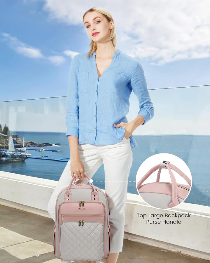 LOVEVOOK Mochila para computadora portátil para mujer, mochila para...