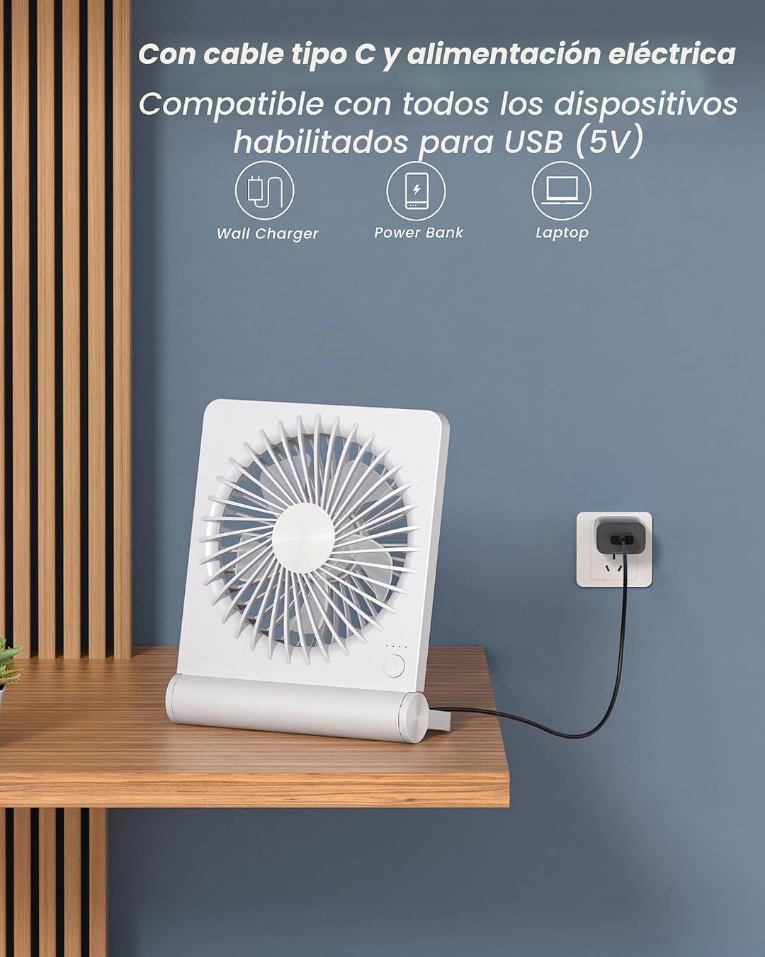Koonie Ventilador USB, ventilador de escritorio pequeño ultra silen...