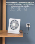 Koonie Ventilador USB, ventilador de escritorio pequeño ultra silen...
