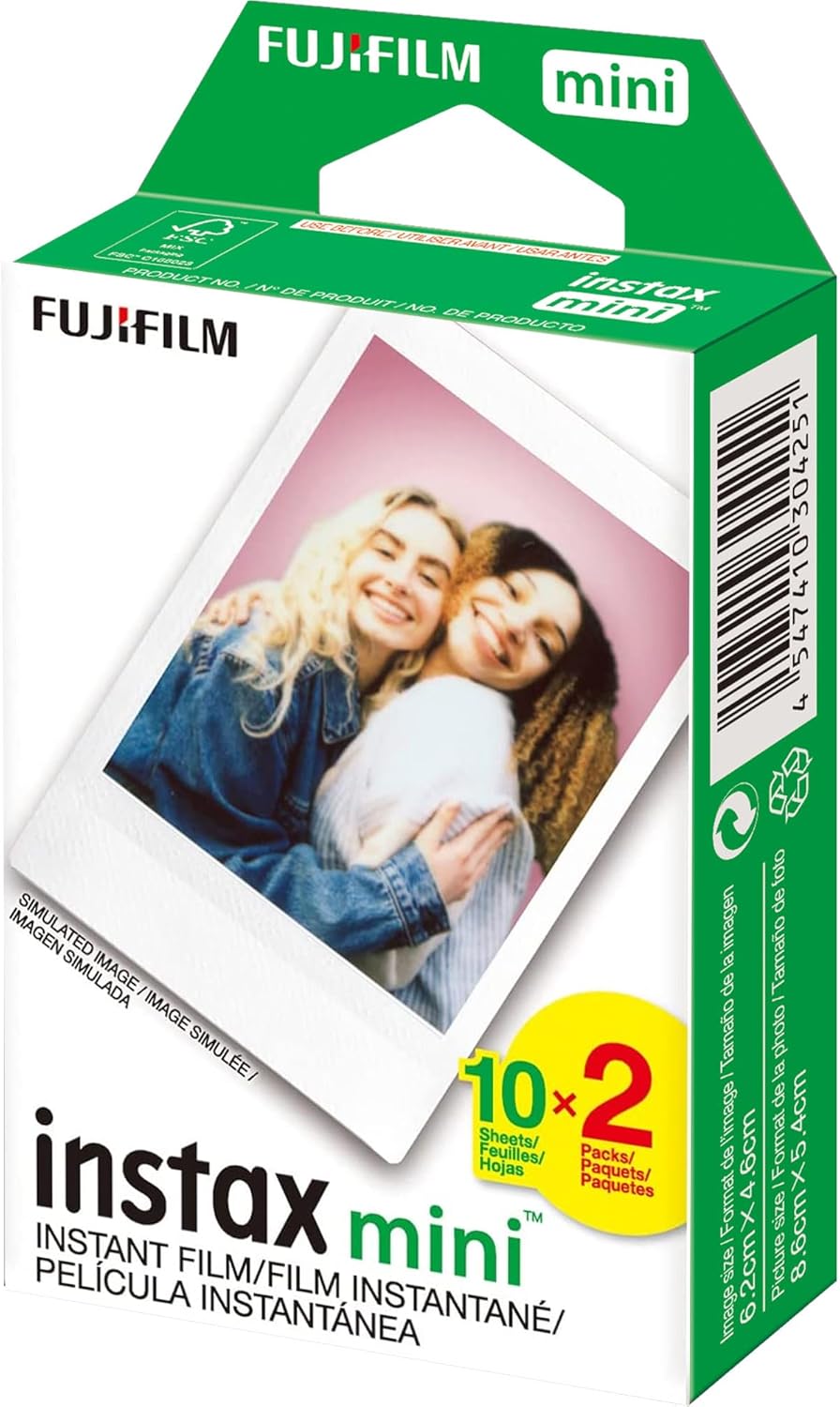 Fujifilm Instax Mini película instantánea, paquete de 5 películas q...