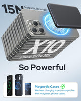 Cargador portátil Magsafe, banco de energía magnético inalámbrico d...